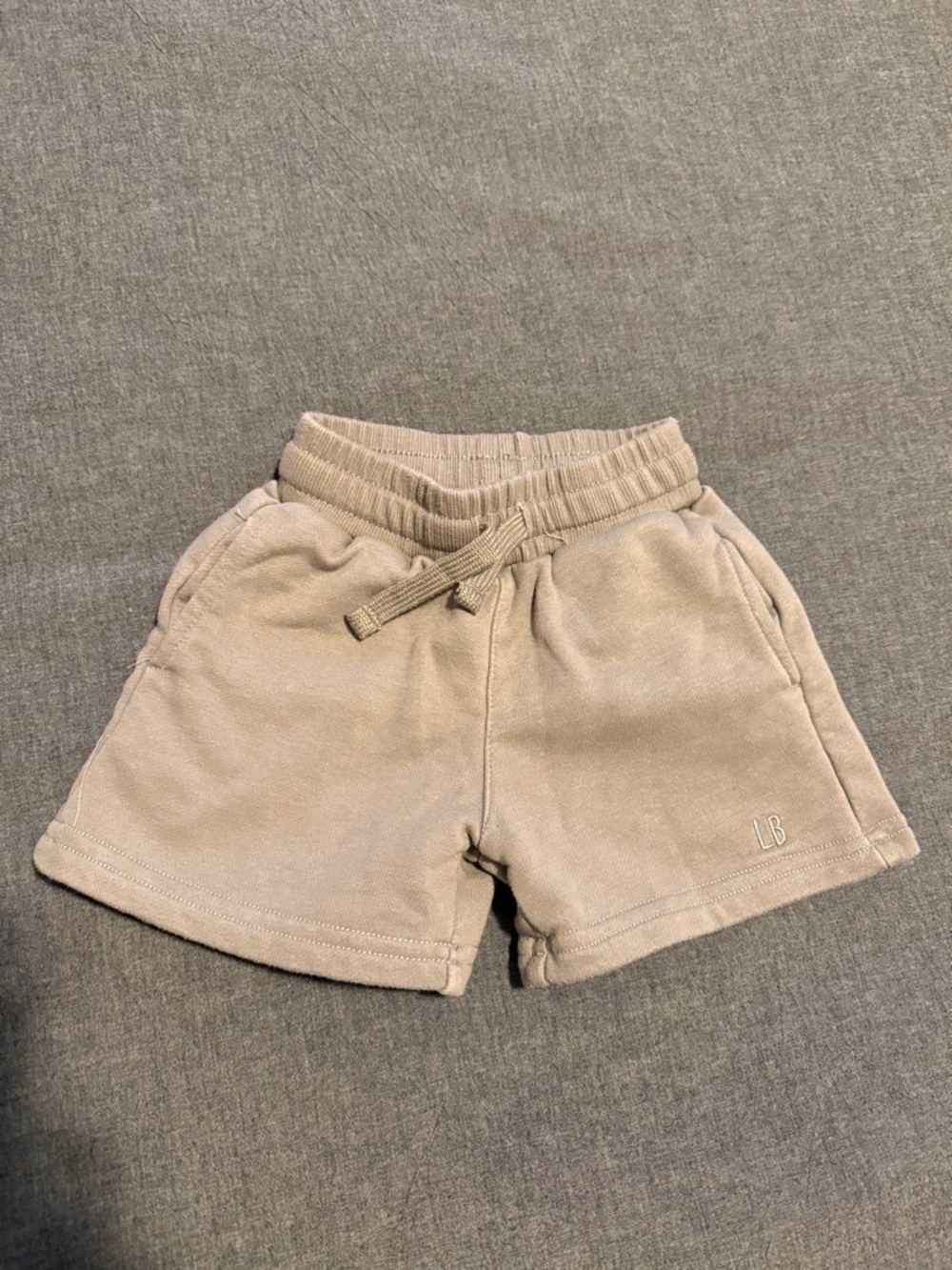 Little Bipsy Gray Knit Drawstring Shorts